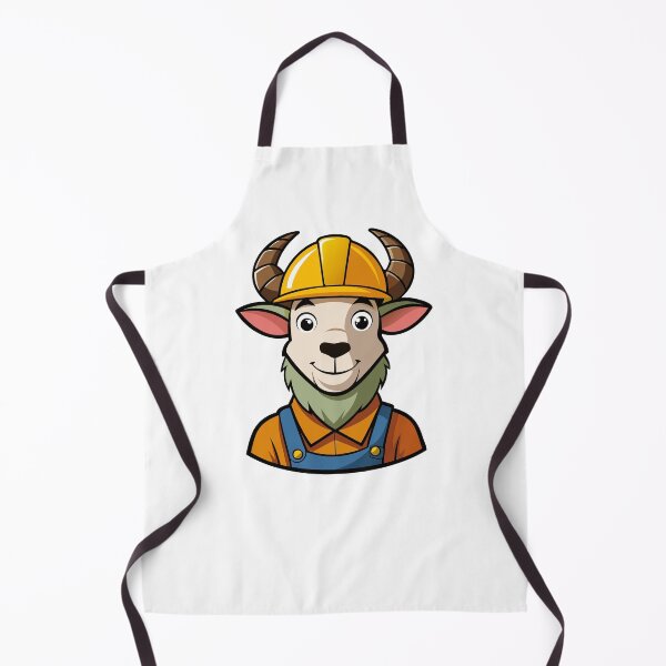 Item preview, Construction Goat with Helmet and Horns. designed and sold by GregorySmithRed.