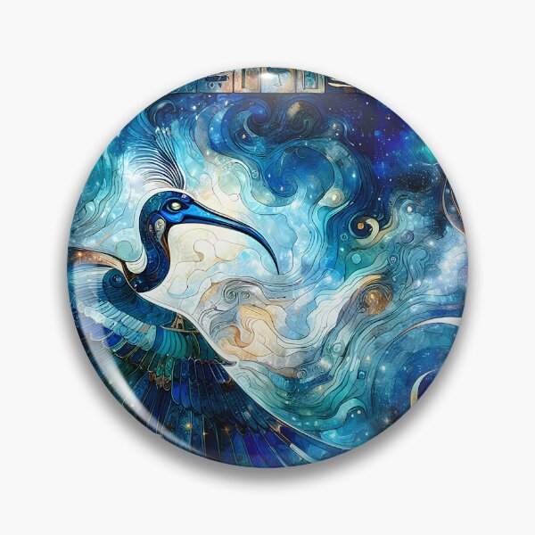 Item preview, Egyptian Zodiac: Thoth | Celestial Moon God Art designed and sold by Stoneflower-Art.