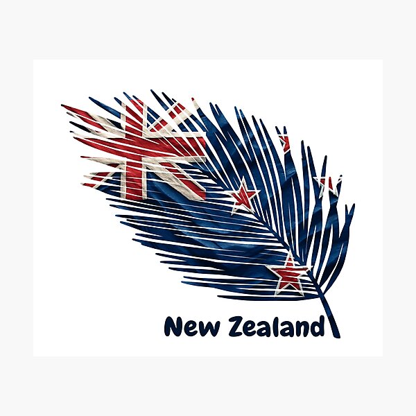Item preview, Abstract New Zealand Flag – Feather Design designed and sold by ArteJorge48.
