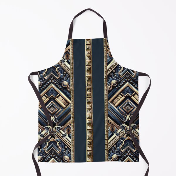 Item preview, Neo-Baroque Geometry – Gold & Blue Architectural Fantasy designed and sold by Arscorart.