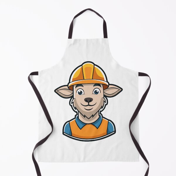 Item preview, Young construction goat in a helmet. designed and sold by GregorySmithRed.