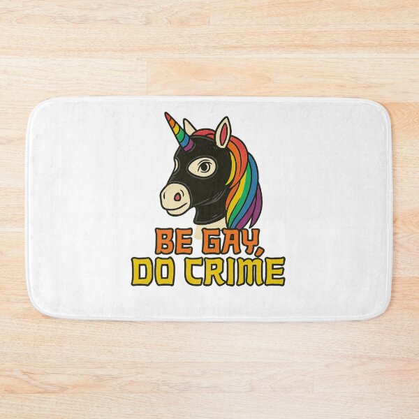 Item preview, Masked Rainbow Unicorn – Be Gay, Do Crime (Asian Typography Style) designed and sold by Dark Side of The Merch.