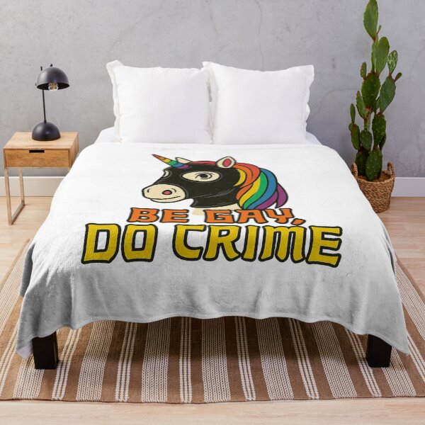 Item preview, Masked Rainbow Unicorn – Be Gay, Do Crime (Asian Typography Style) designed and sold by Dark Side of The Merch.