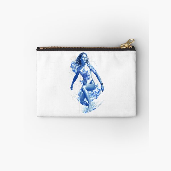 Item preview, modern graphic composition featuring a brunette woman surfer in dynamic motion, designed and sold by wonderisland.