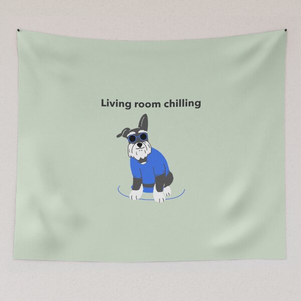 Item preview, funny dog ,Living room chilling. designed and sold by I​ AM​ O.J.A ..