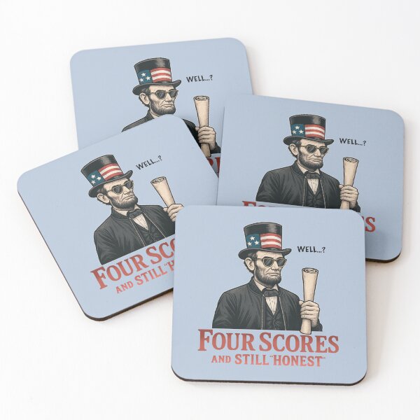 Item preview, Abraham Lincoln – Four Scores and Still "Honest" on white designed and sold by Neonyx2020.