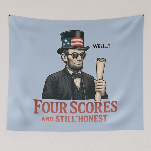 Item preview, Abraham Lincoln – Four Scores and Still "Honest" on white designed and sold by Neonyx2020.