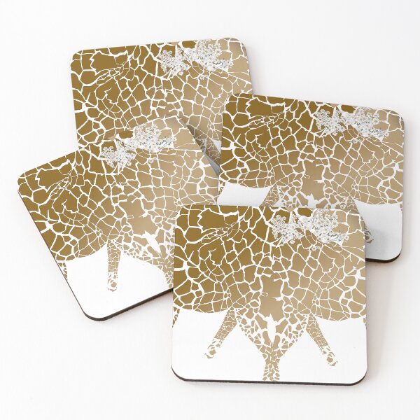 Item preview, Couple giraffe only pattern with white daisy designed and sold by Miza Drops.