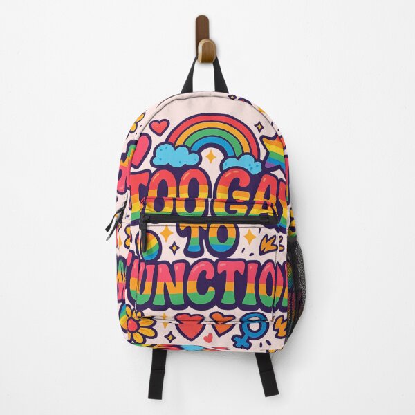 Item preview, Too Gay To Function – Funny Rainbow Pride Quote designed and sold by GirlyPopped.