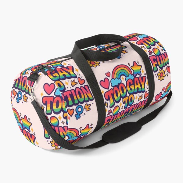 Item preview, Too Gay To Function – Funny Rainbow Pride Quote designed and sold by GirlyPopped.