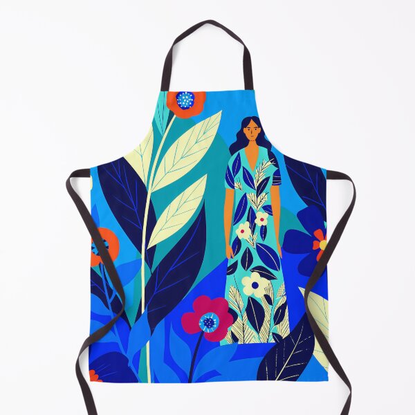 Item preview, Woman Amidst Bold Floral Pattern Illustration designed and sold by ART ATTACK ZONE.
