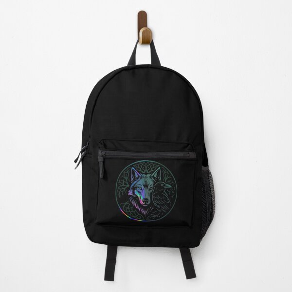 Item preview, Wolf And Raven Norse Mythology Monochromatic designed and sold by TomFrontierArt.