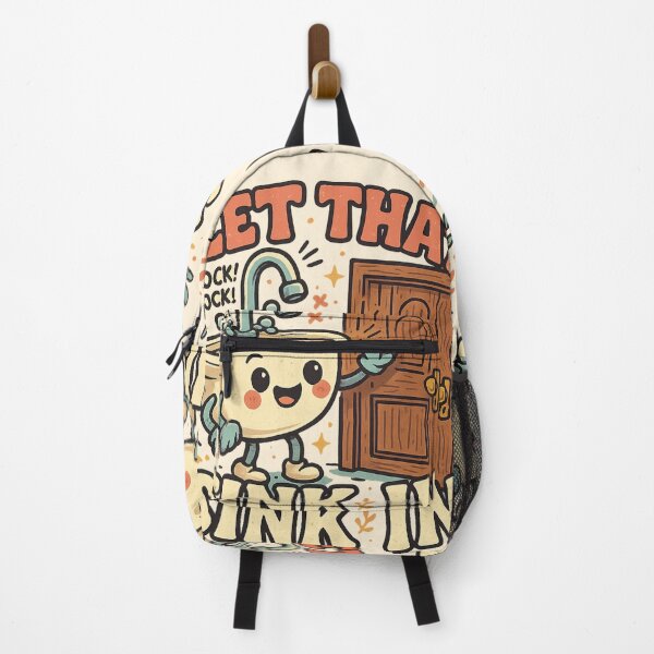 Item preview, Let That Sink In – Funny Pun with Door-Knocking Sink designed and sold by GirlyPopped.