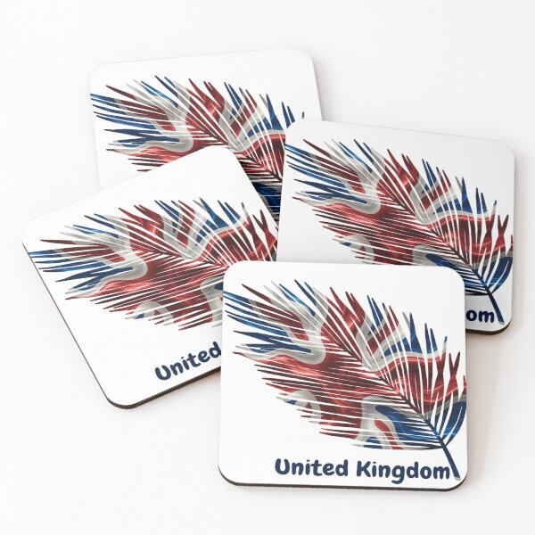 Item preview, Bandera Abstracta del Reino Unido – Diseño en Forma de Pluma designed and sold by ArteJorge48.