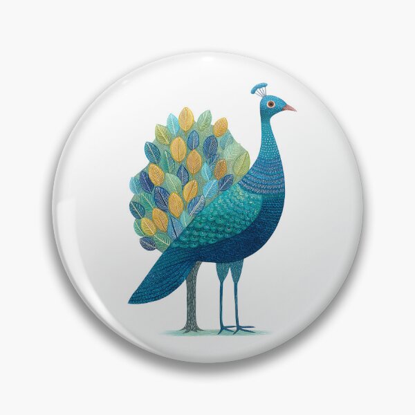 Item preview, Wonderful detailed peacock gond art designed and sold by wonderisland.