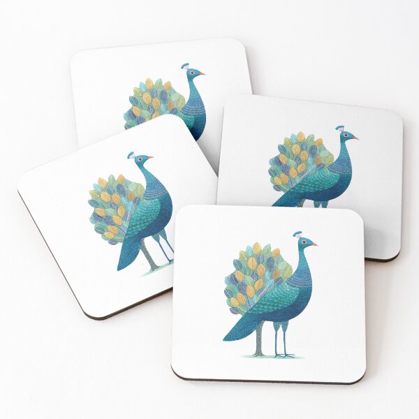 Item preview, Wonderful detailed peacock gond art designed and sold by wonderisland.