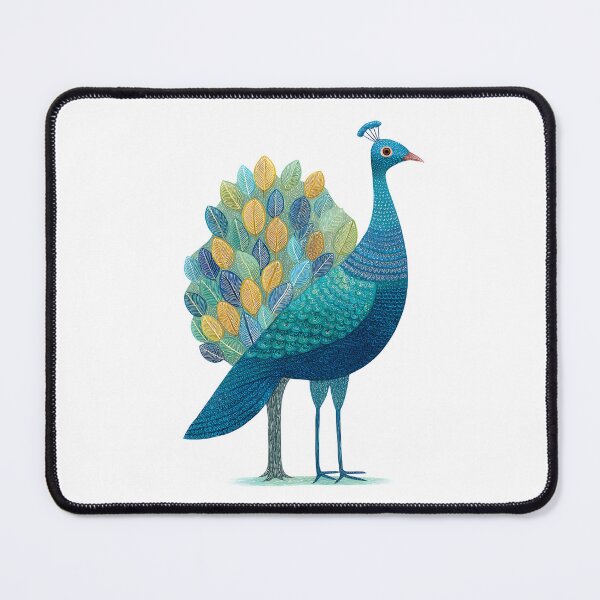 Item preview, Wonderful detailed peacock gond art designed and sold by wonderisland.