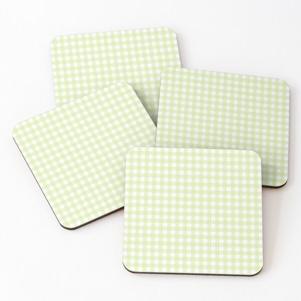 Item preview, Gingham Check Pattern in Light Lime Green and White designed and sold by kierkegaard.