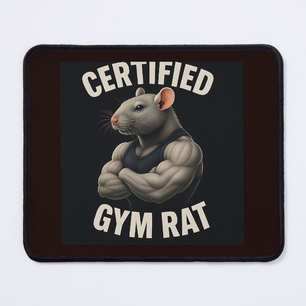 Item preview, Certified Gym Rat | Funny Muscular Fitness Animal Design designed and sold by The-Daily-Drape.