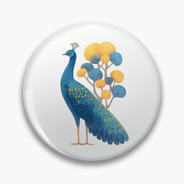 Item preview, Wonderful detailed peacock gond art designed and sold by wonderisland.