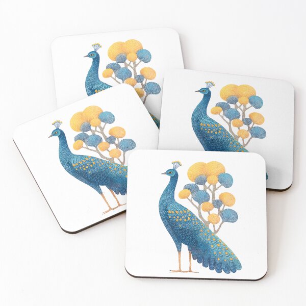 Item preview, Wonderful detailed peacock gond art designed and sold by wonderisland.