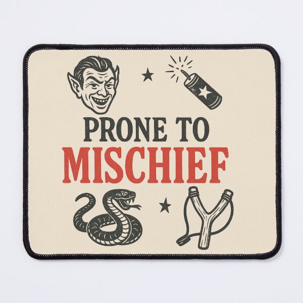 Item preview, Prone to Mischief Retro Mischief Maker designed and sold by Design Delinquent.