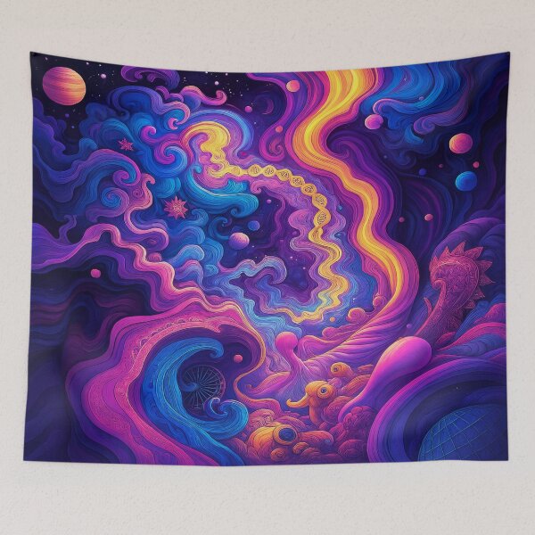 Item preview, Vibrant Abstract Dreamscape – Flood of colors meets dynamic forms in surreal harmony designed and sold by FotoworldEdel.