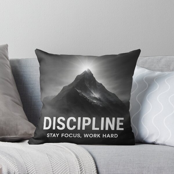 Item preview, Discipline Motivational Wall Art – Mountain Peak Poster for Focused Mindset and Hard Work Inspiration designed and sold by AbstractAuraArt.