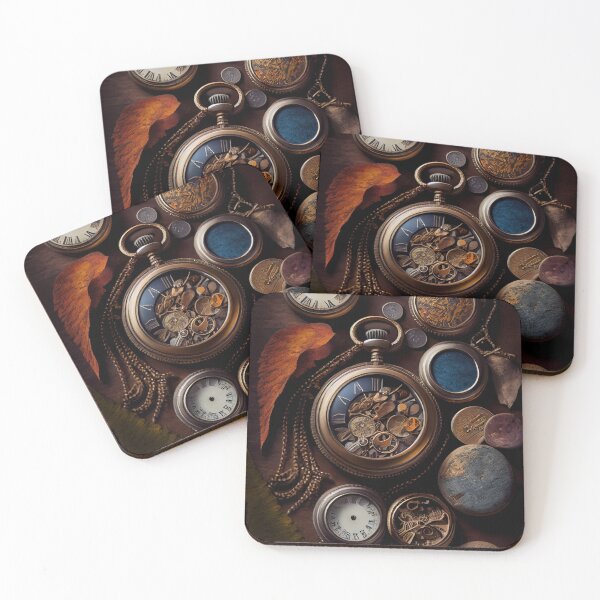 Item preview, Steampunk Timepiece Array: Vintage Clockwork Display designed and sold by ShadowAndSlate.