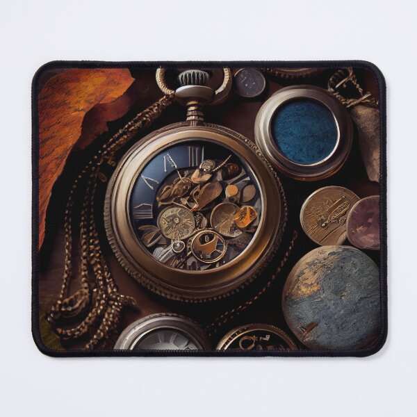 Item preview, Steampunk Timepiece Array: Vintage Clockwork Display designed and sold by ShadowAndSlate.