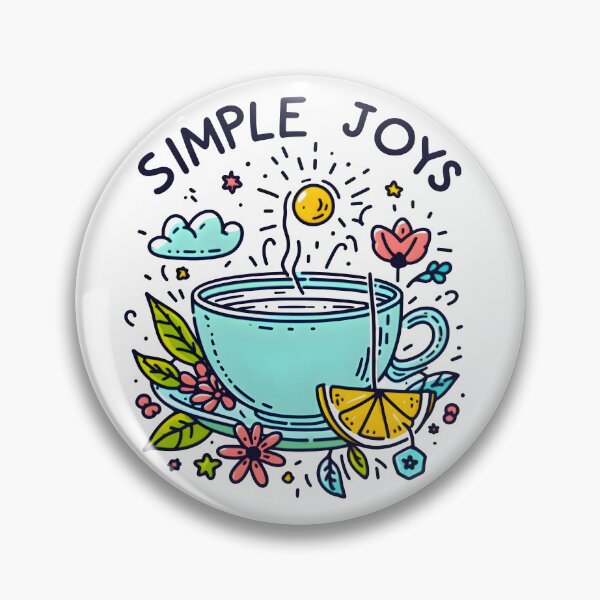 Item preview, simple joy, teacup, choose joy designed and sold by TrueArtVibes.