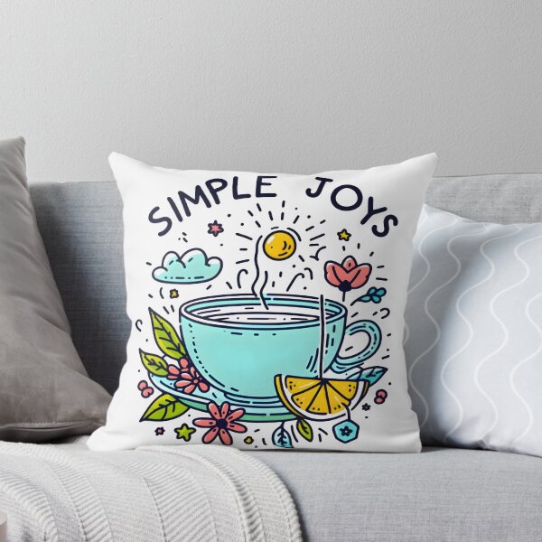 Item preview, simple joy, teacup, choose joy designed and sold by TrueArtVibes.