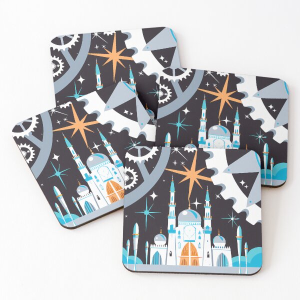 Item preview, Stylized Mosque with Celestial and Mechanical Elements designed and sold by ART ATTACK ZONE.