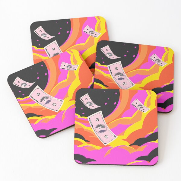 Item preview, Stylized Money Floating in Abstract Colorful Space designed and sold by ART ATTACK ZONE.