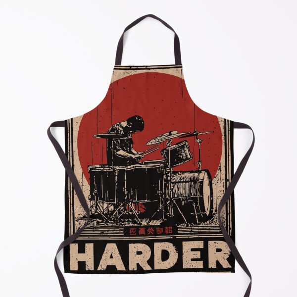 Item preview, Harder Drummer – Vintage Drum Kit in Japanese Power Poster designed and sold by TuncGK.