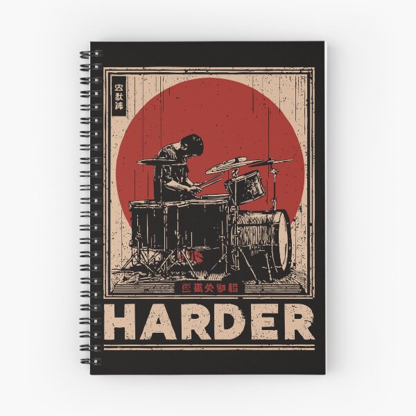 Item preview, Harder Drummer – Vintage Drum Kit in Japanese Power Poster designed and sold by TuncGK.