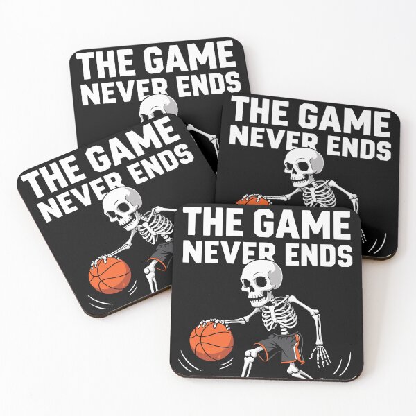 Item preview, The Game Never Ends – Skeleton Playing Basketball  designed and sold by pixelated_echoes.
