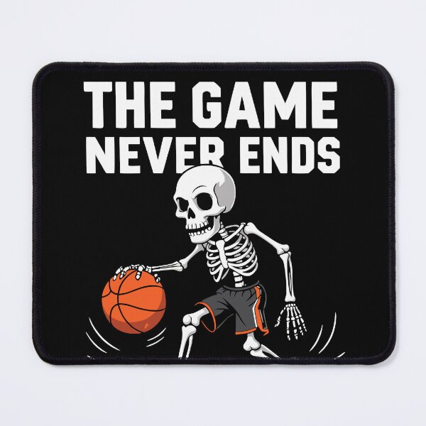 Item preview, The Game Never Ends – Skeleton Playing Basketball  designed and sold by pixelated_echoes.