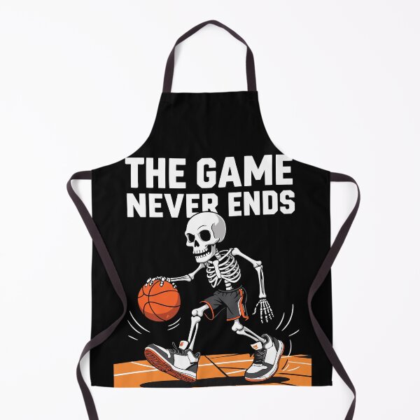Item preview, The Game Never Ends – Skeleton Playing Basketball designed and sold by pixelated_echoes.