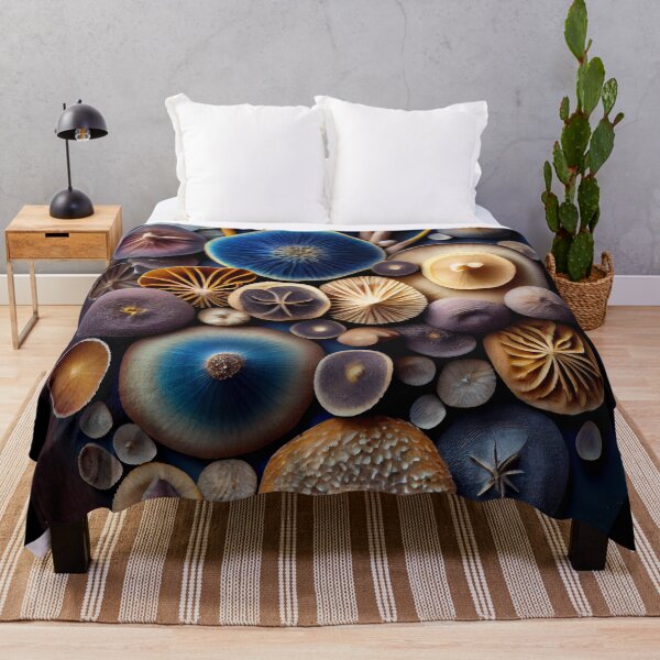 Item preview, Mycelial Wonders: An Unusual Mushroom Tapestry designed and sold by ShadowAndSlate.