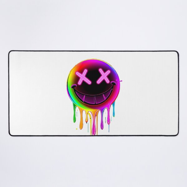 Item preview, Neon Drip Smiley Face – Colorful Psychedelic Art designed and sold by aiartroom31.