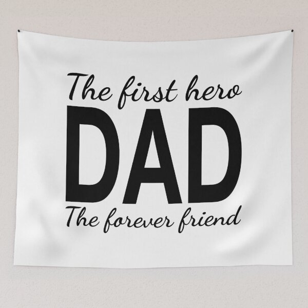 Item preview, Dad First Hero Forever Friend Vintage Quote Design designed and sold by MONTRIS.