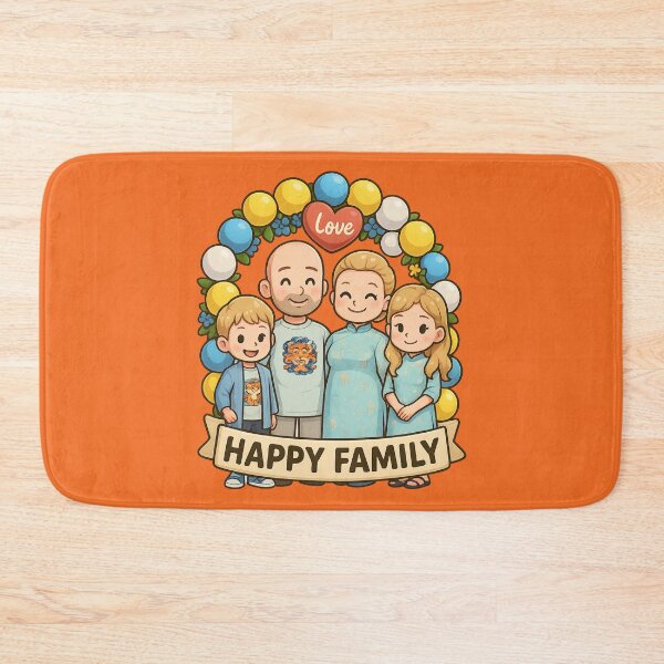 Item preview, Happy Family of 4 Members designed and sold by DopamineBee.