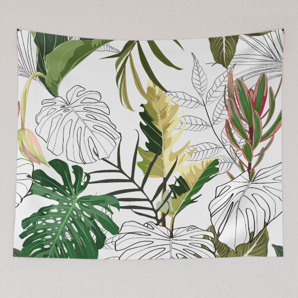 Item preview, Fashionable seamless tropical pattern with tropical leaves. designed and sold by MatyKotiv.