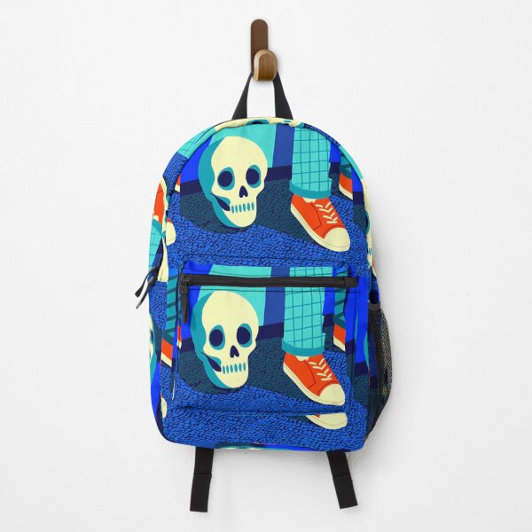 Item preview, Stylized Skull and Person in Blue Setting designed and sold by ART ATTACK ZONE.
