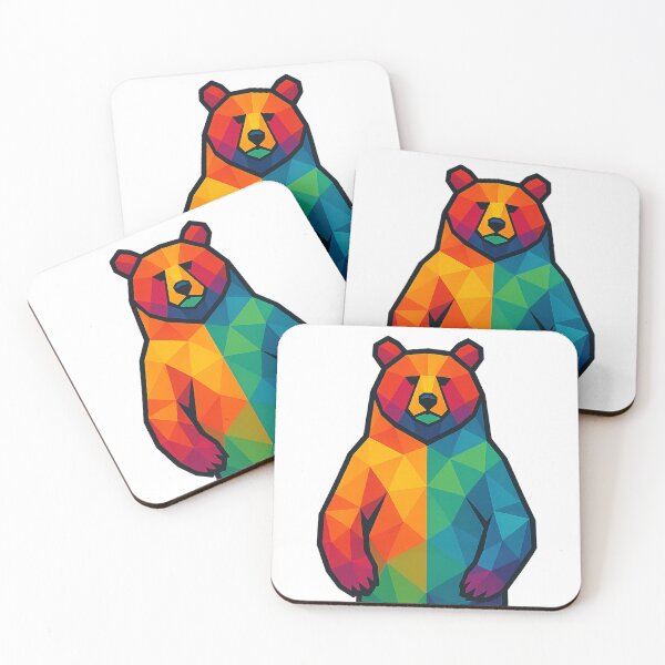 Item preview, Prismatic Bear on Hind Legs designed and sold by TheWonkyEaselCo.