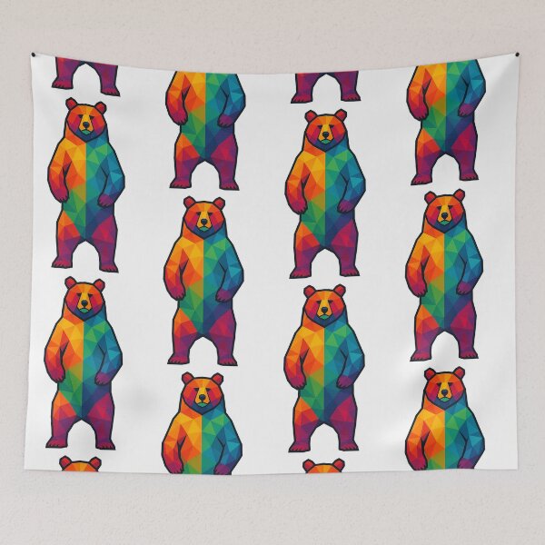 Item preview, Prismatic Bear on Hind Legs designed and sold by TheWonkyEaselCo.