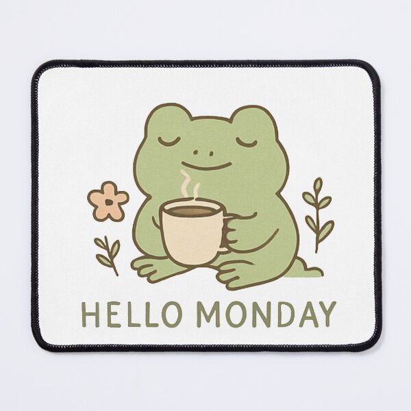 Item preview, Cute Coffee Frog – Kawaii Pastel Aesthetic for Cozy Vibes designed and sold by YONKO STORE.