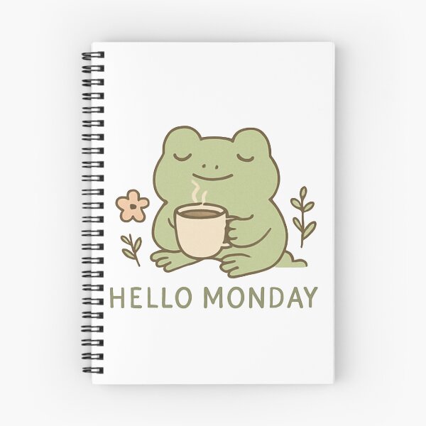 Item preview, Cute Coffee Frog – Kawaii Pastel Aesthetic for Cozy Vibes designed and sold by YONKO STORE.