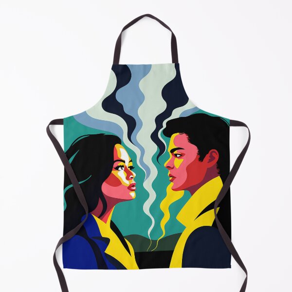 Item preview, Vibrant Couple Gazing in Abstract Setting designed and sold by ART ATTACK ZONE.